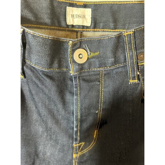 Hudson Men's Byron Five Pocket Straight Leg Jeans Blue Cotton Size 33 - Picture 2 of 6